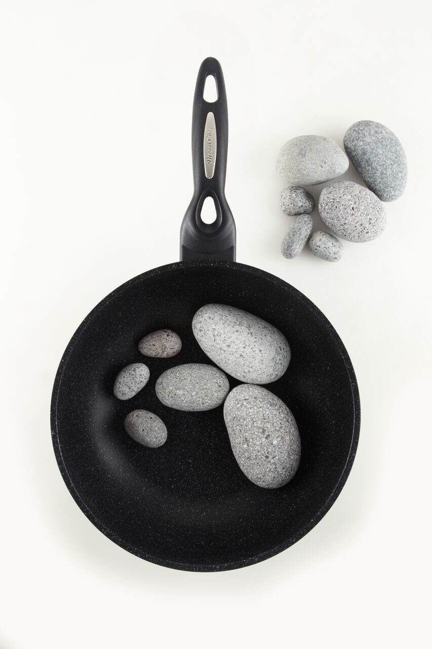 Сковорода  DreamChef 30 см вок с мраморным антипригарным покрытием без крышки