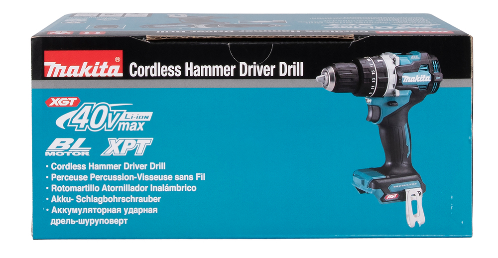 Ударная дрель-шуруповерт аккумуляторная Makita HP002GZ XGT 40В, 65 Нм, 2200 об/мин, без акб и ЗУ