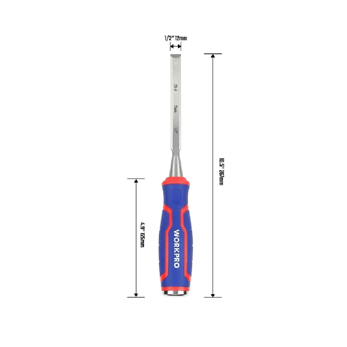 Стамеска-долото для высоких нагрузок 12 мм WORKPRO