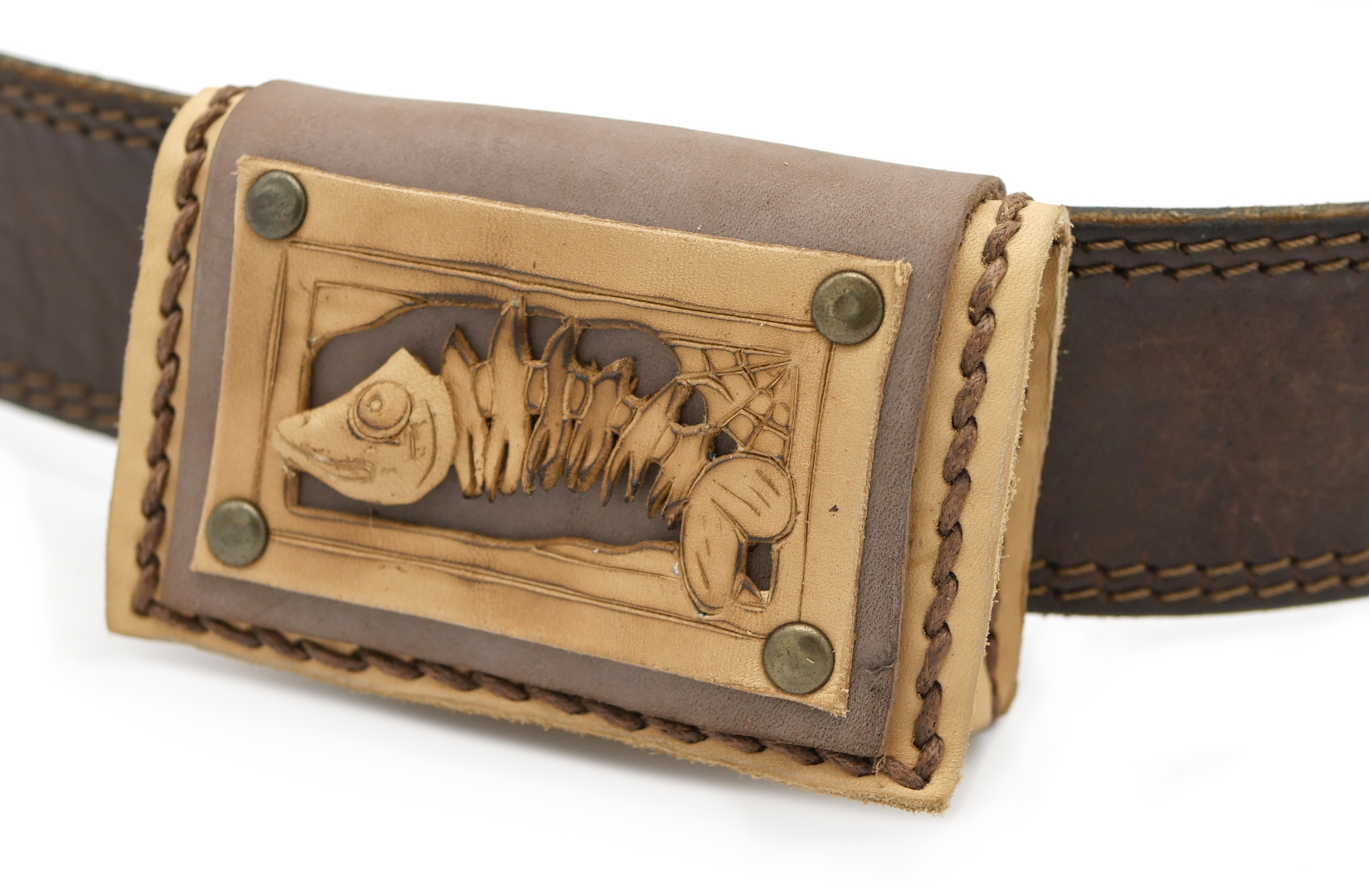 Чехол кожаный для зажигалки Zippo, Skeleton
