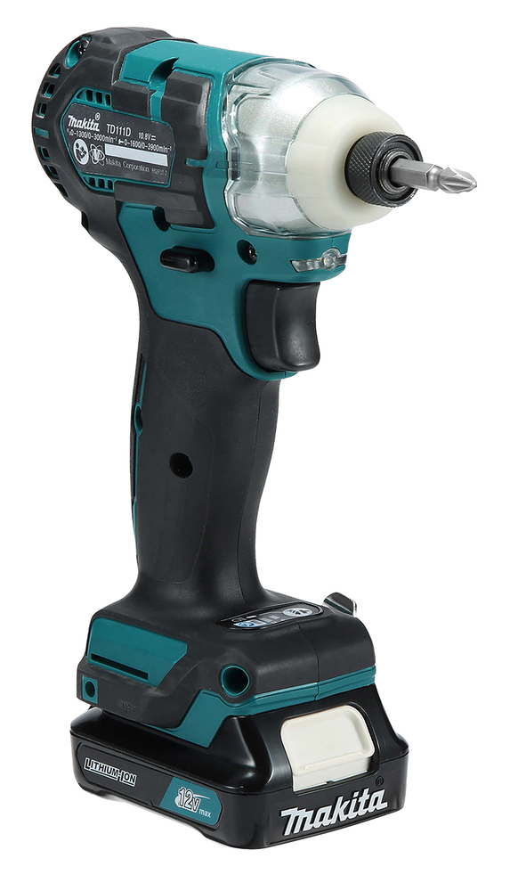 Шуруповерт ударный аккумуляторный Makita TD111DWAE CXT 10.8В, 2х2.0 Ач, 135 Нм, 3000 об/мин