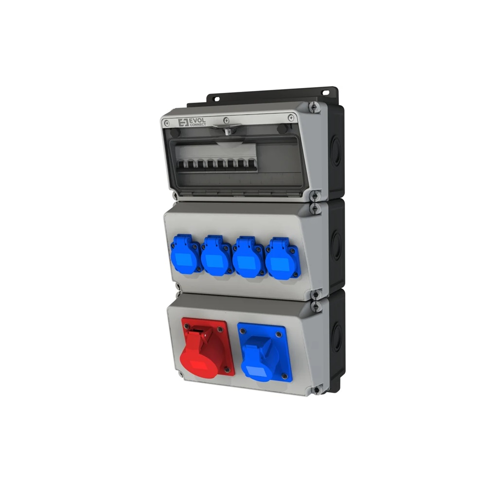 Навесной щит с розетками 220В + 380В EVOL BlockBox 0104-007-1