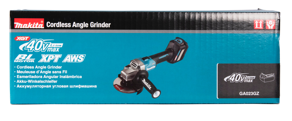 Угловая шлифмашина аккумуляторная Makita GA023GZ XGT BL 40В, 125 мм, 3000-8500 об/мин, без акб и ЗУ
