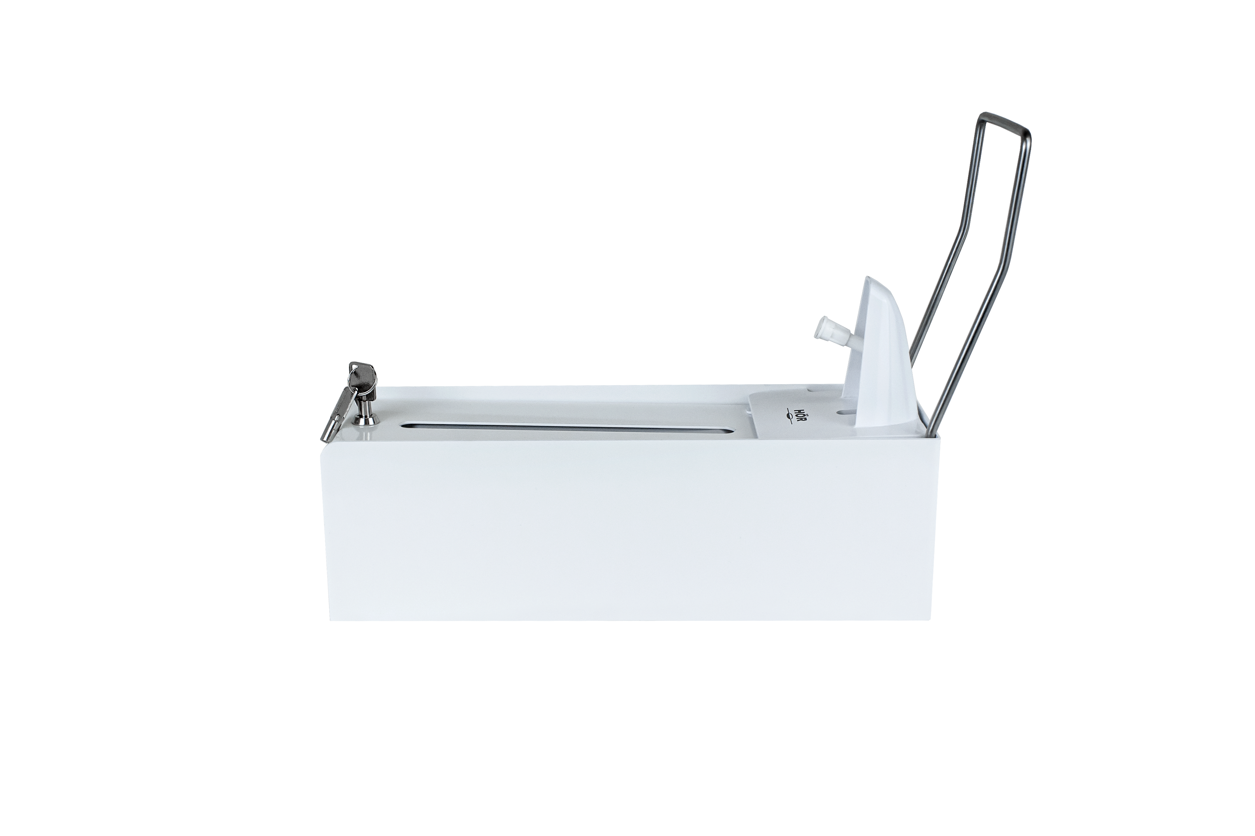 Локтевой дозатор металлический антивандальный HÖR-D-030A (с замком)