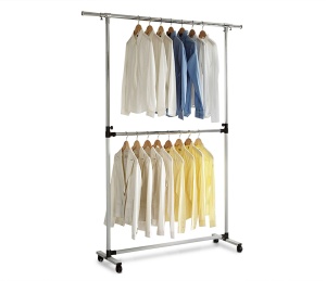 Двухуровневая напольная вешалка для одежды 127*185*42 LS-0346