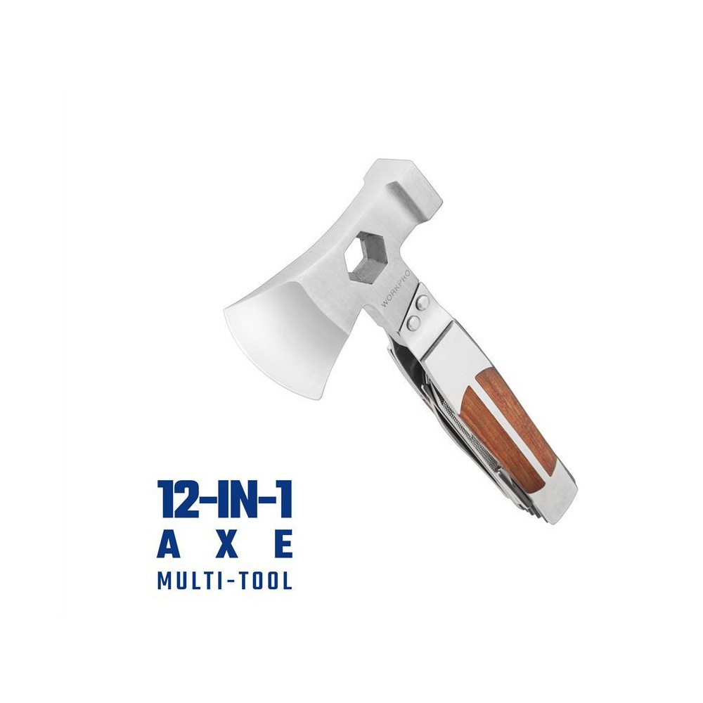 Мультитул 12 в 1, 155 мм с топором WORKPRO