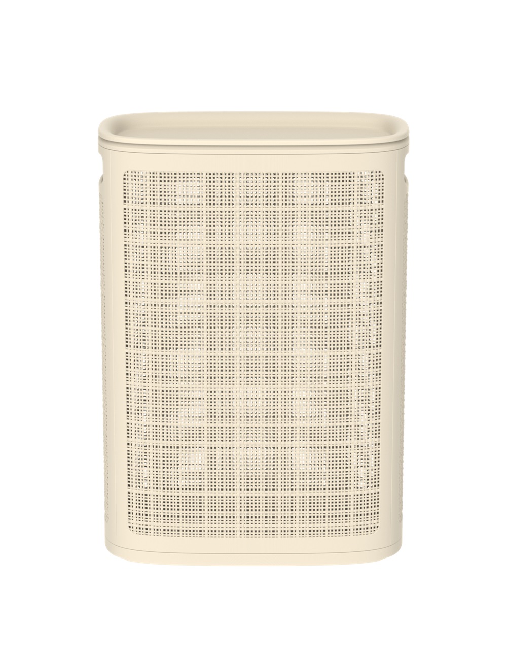 Плетёная корзина для белья сборная «Лён» 45 л (43х20х60 см) слоновая кость