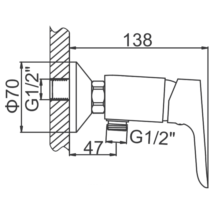 СМЕСИТЕЛЬ ДЛЯ ДУША LEDEME L2060