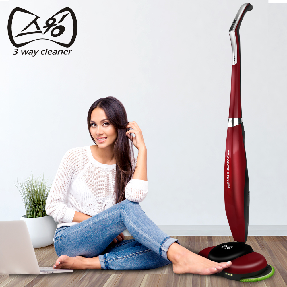 Беспроводной полотер - пылесос SWING-8000 красный