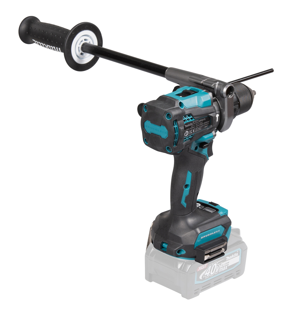 Ударная дрель-шуруповерт аккумуляторная для тяжелых работ Makita HP001GZ XGT 40В, 140 Нм, 2600 об/мин, без акб и ЗУ