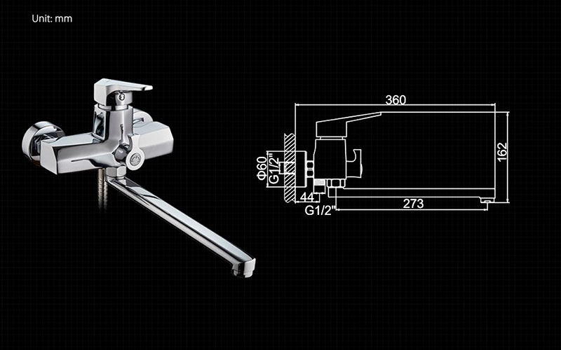 СМЕСИТЕЛЬ LEDEME L2259 ДЛИННЫЙ ИЗЛИВ