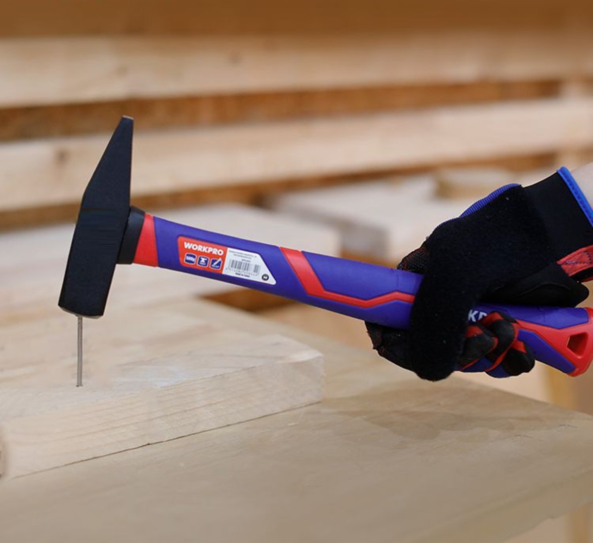 Молоток слесарный с фиберглассовой рукояткой  1500г WORKPRO