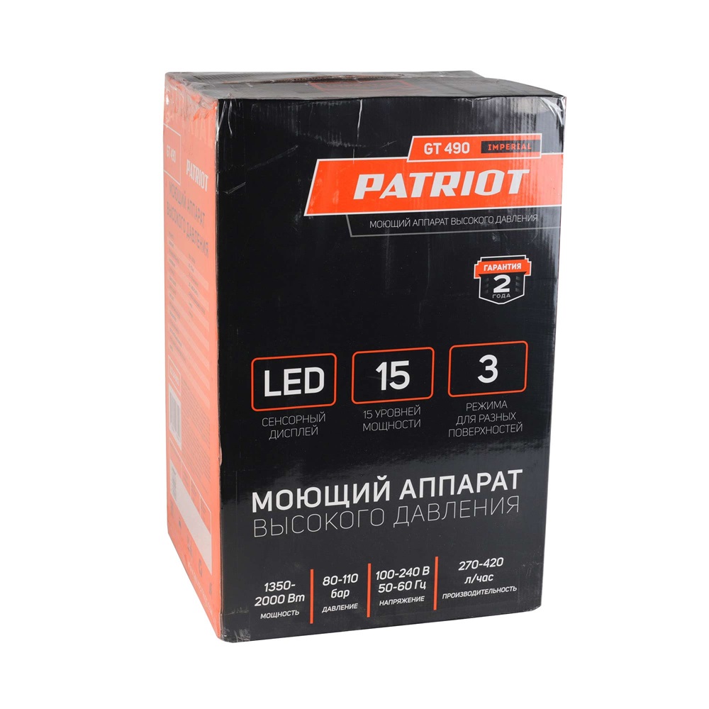 Моющий аппарат PATRIOT GT490 Imperial, Сенсорный LED дисплей