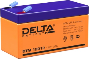 Аккумулятор Delta DTM 12012 12В 1,2Ач 97x43x58 мм