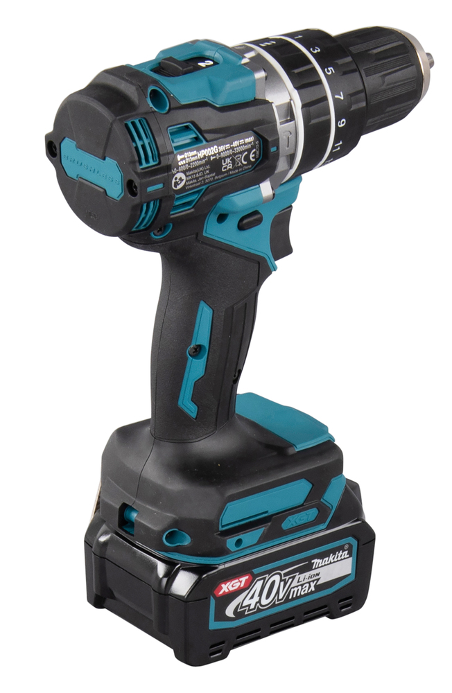 Ударная дрель-шуруповерт аккумуляторная Makita HP002GD201 XGT 40В, 2х2.5 Ач, 65 Нм, 2200 об/мин
