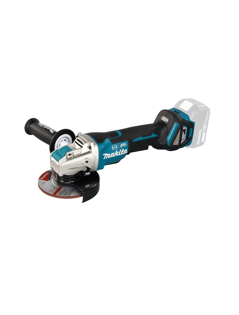 Угловая шлифмашина аккумуляторная с системой крепления диска X-Lock Makita DGA519Z LXT 18В, 125 мм, 3000 - 8500 об/мин, без акб и ЗУ