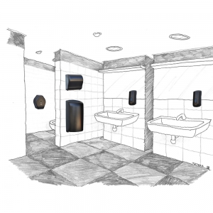 Диспенсер туалетной бумаги MINI MERIDA UNIQUE EXCLUSIVE CARBON LINE BUH271