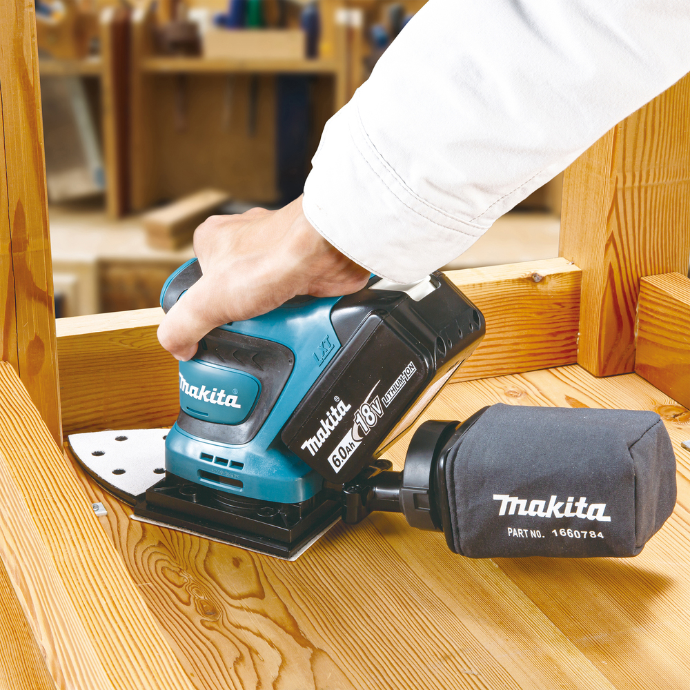Вибрационная шлифмашина аккумуляторная Makita DBO480Z LXT 18В, 14000 об/мин, без акб и ЗУ