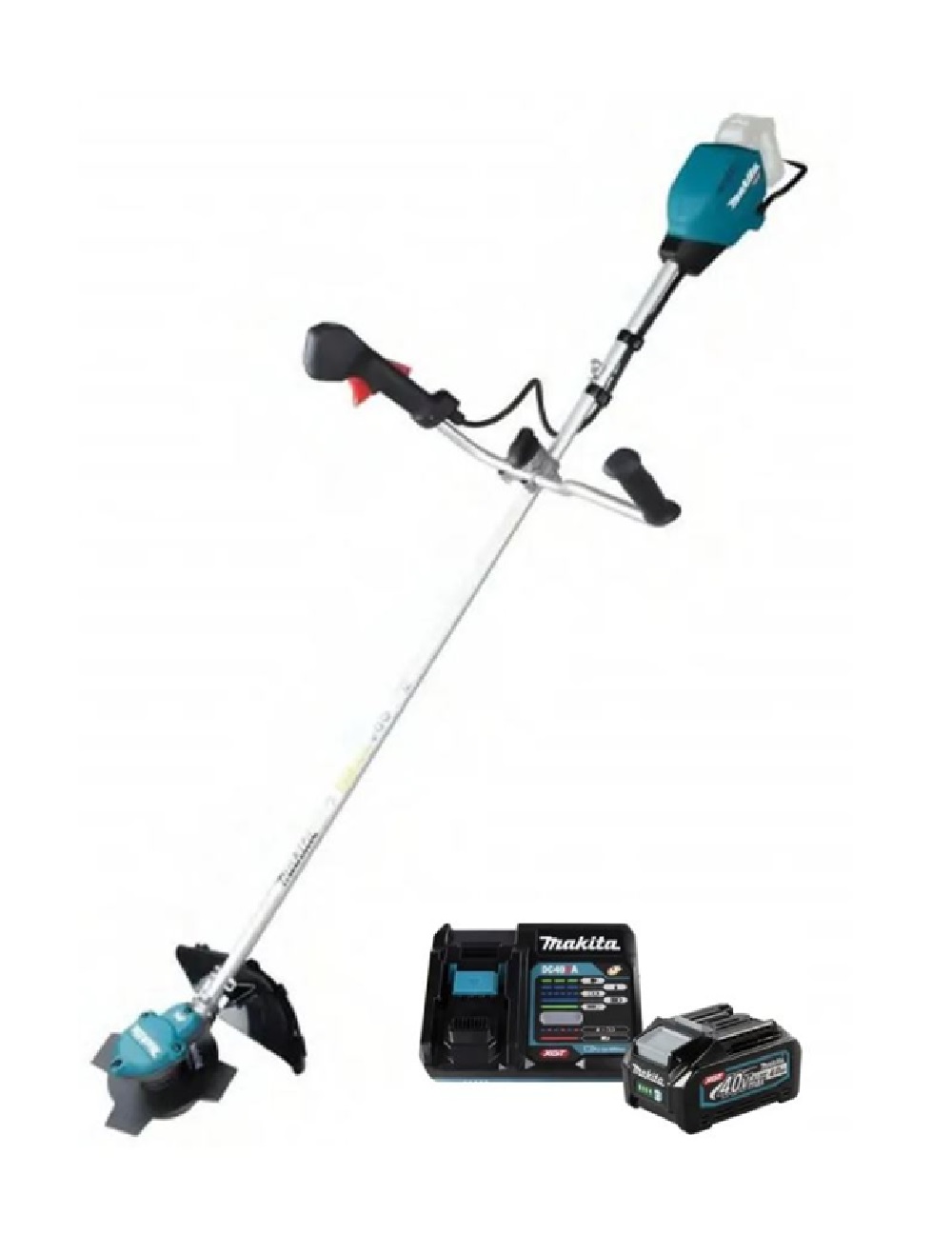 Аккумуляторная травокосилка Makita UR002GZ05D401 XGT  40V max. 550 Вт, нож 4T, d-23 см, 1x4.0 Ач, DC40RA