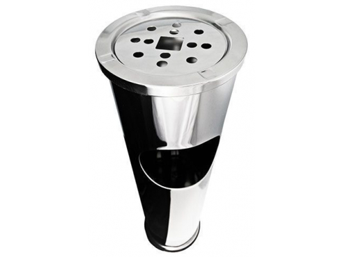 Урна G-teq с пепельницей нержавеющая сталь 8л (140х560мм)