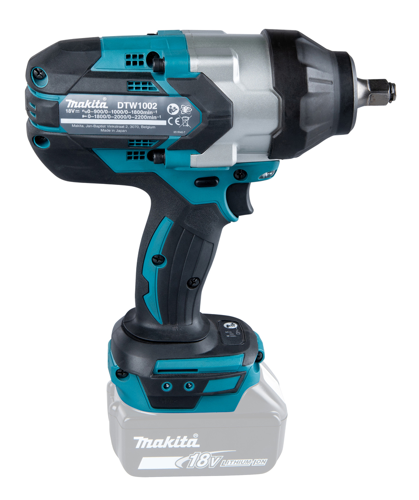 Гайковерт ударный аккумуляторный Makita DTW1002Z LXT 18В, 1/2\", 1000 Нм, 0 – 1 800 об/мин, без акб и ЗУ