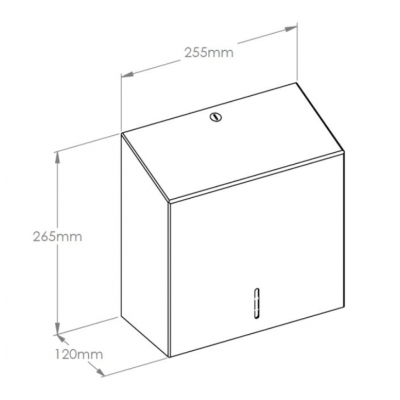 Держатель листовых бумажных полотенец металлический MERIDA STELLA MAXI ASP101 полированный