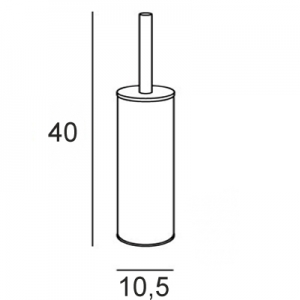Ершик для унитаза MERIDA OPTIMUM GIP301 с крышкой, полированный
