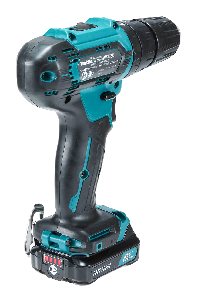 Ударная дрель-шуруповерт аккумуляторная Makita HP333DWAE CXT 12В, 2х2.0 Ач, 30 Нм, 1700 об/мин