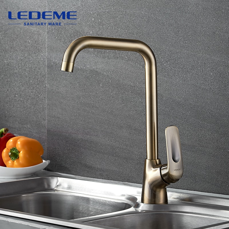 СМЕСИТЕЛЬ ДЛЯ КУХНИ LEDEME L4048C, БРОНЗА