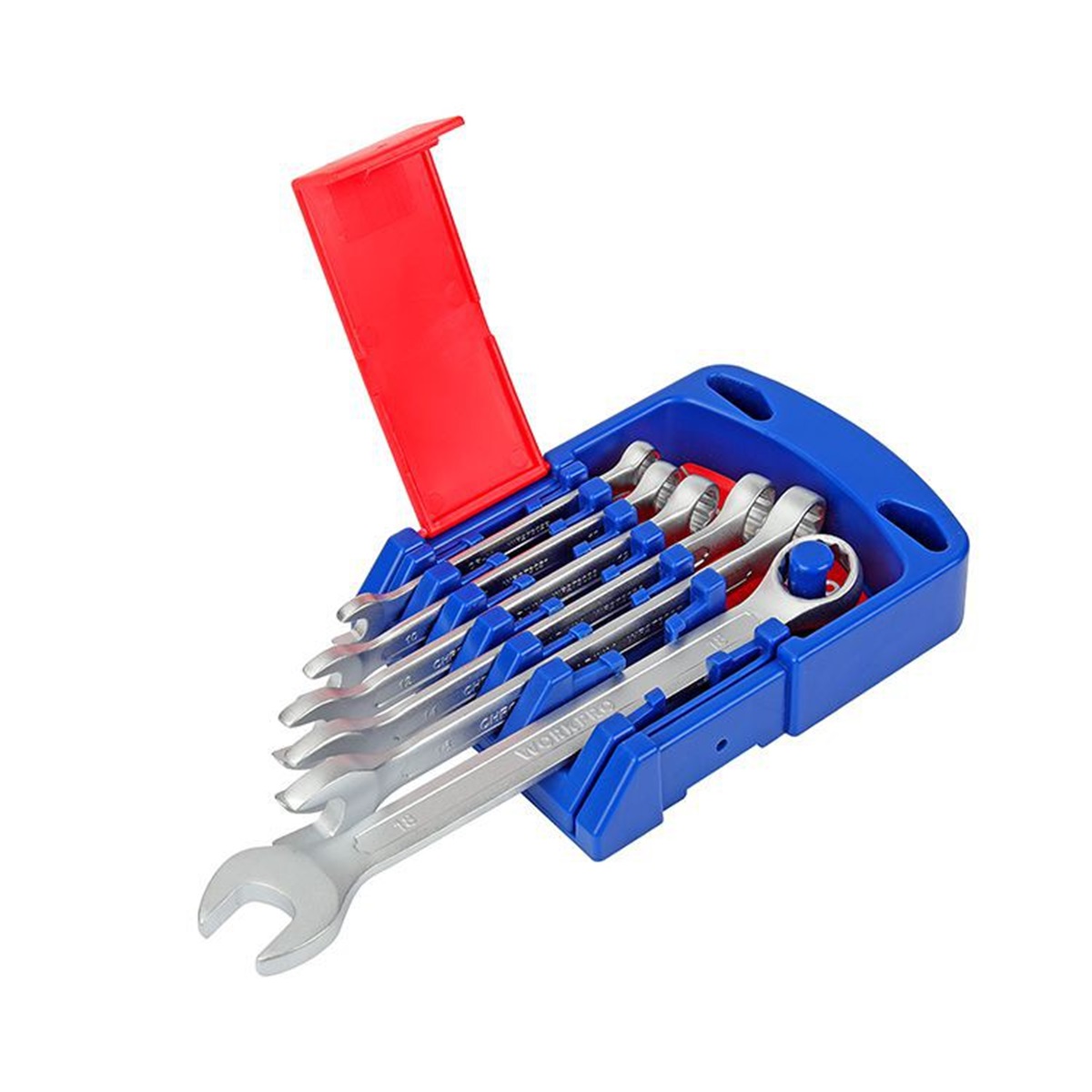 Набор  ключей комбинированных  6 шт (8-18 мм) на пластиковом держателем  WORKPRO