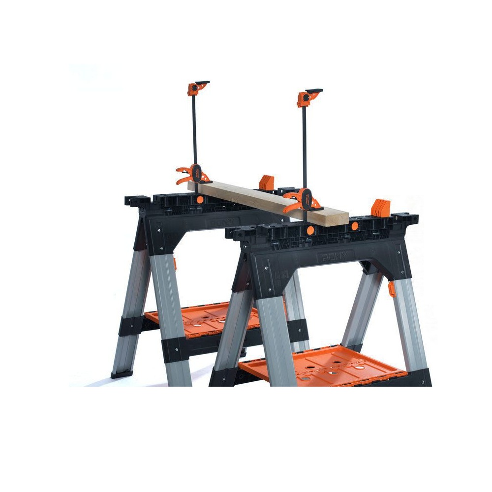 Козлы строительные 2 шт (810 мм) +струбцины 2 шт (до 275 кг) Pony