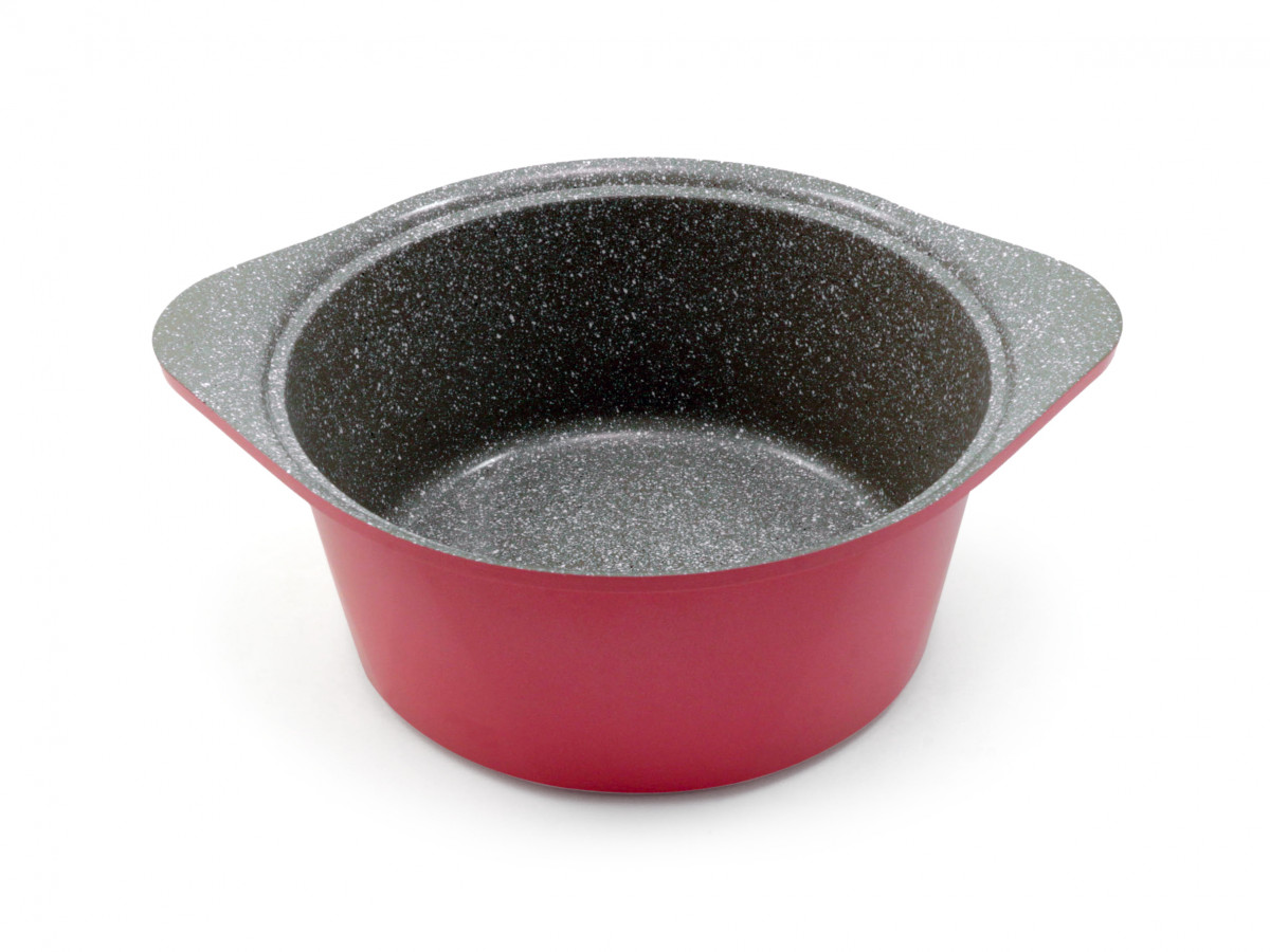 Кастрюля 5 л. Ecoramic Titan 24 см (розовая) с каменным антипригарным покрытием с крышкой