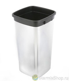 Vileda 137741 Ирис контейнер пластиковый с металлизированным покрытием, прямоугольный, 60 л
