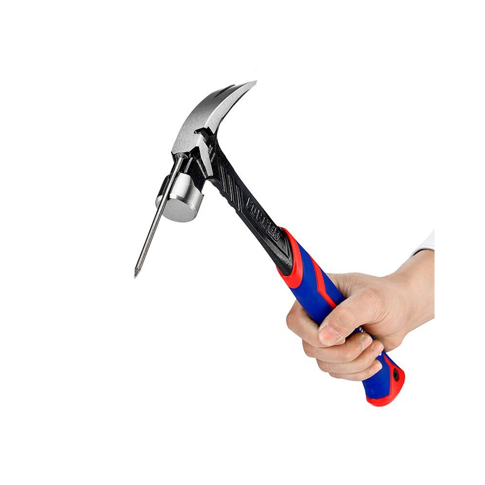 Молоток с металлической обрезиненной рукояткой 560г WORKPRO