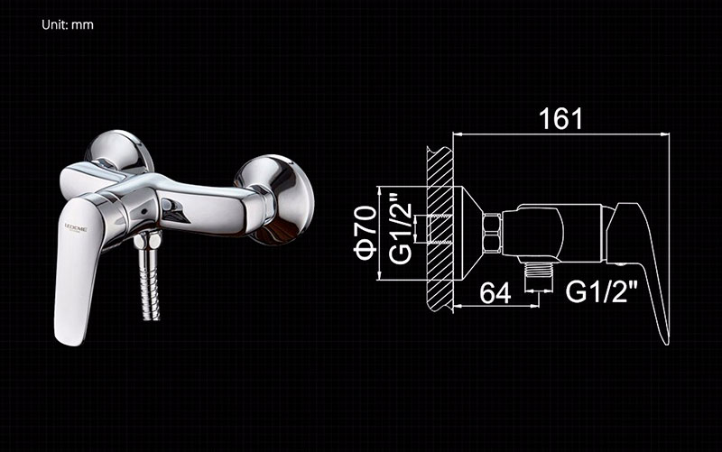 СМЕСИТЕЛЬ ДЛЯ ДУША LEDEME L2051