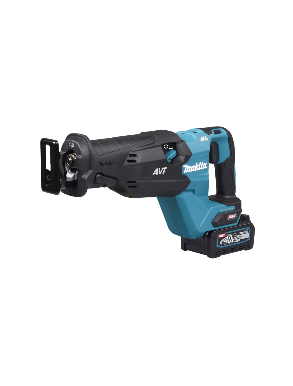 Пила сабельная аккумуляторная Makita JR002GZ XGT BL 40В, ход 32 мм, рез 255 мм, поддержка оборотов, эл. тормоз, XPT, AVT, без акб и ЗУ