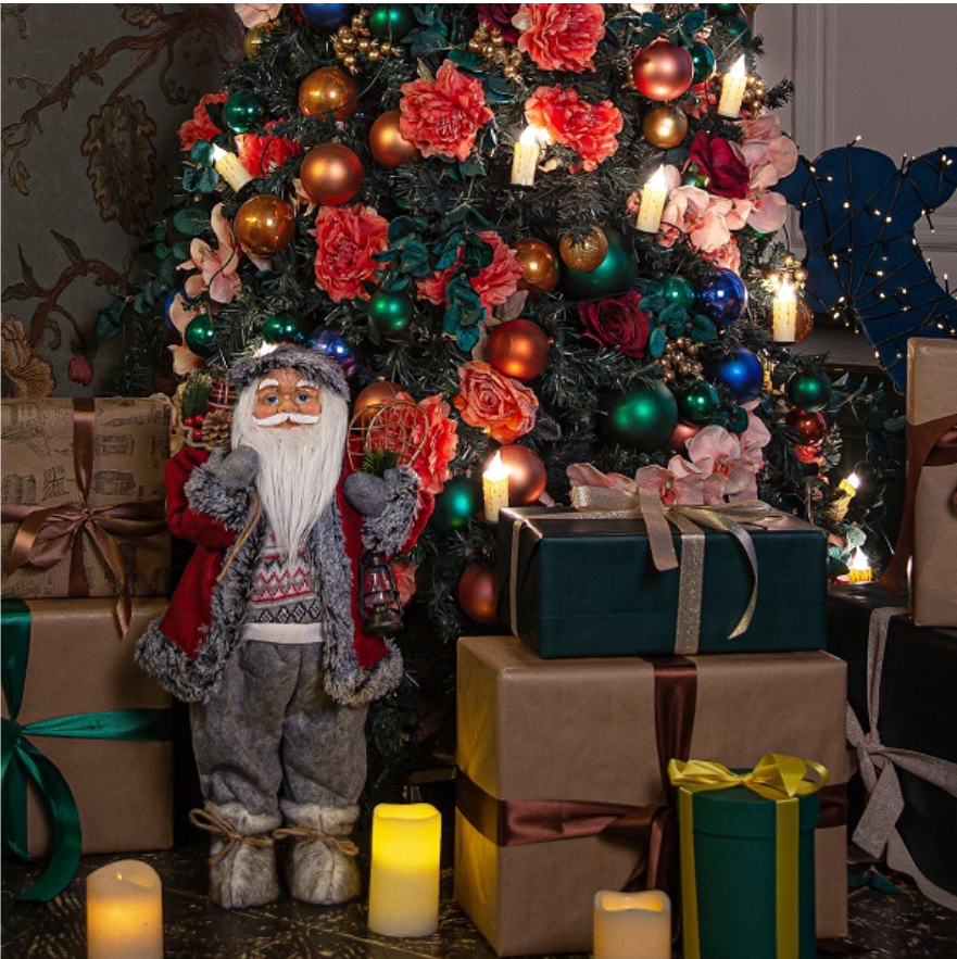 Фигурка Дед Мороз 60 см (красный/серый)