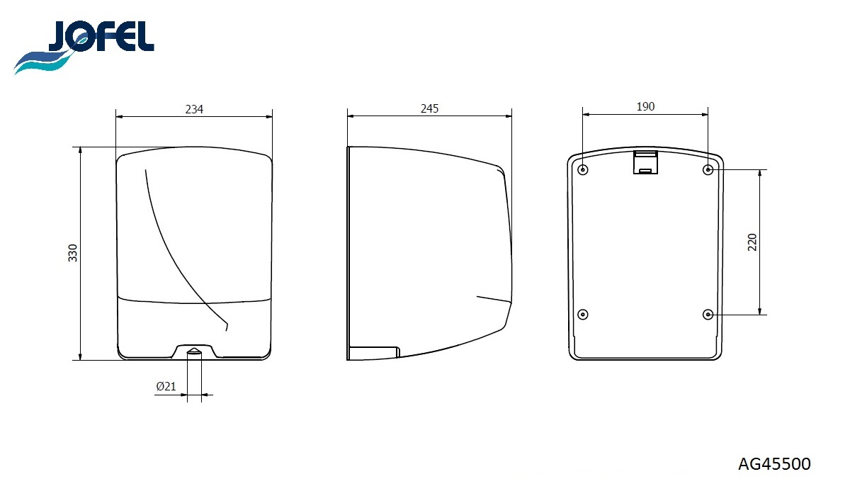 Диспенсер для рулонных полотенец Jofel Futura AG45500