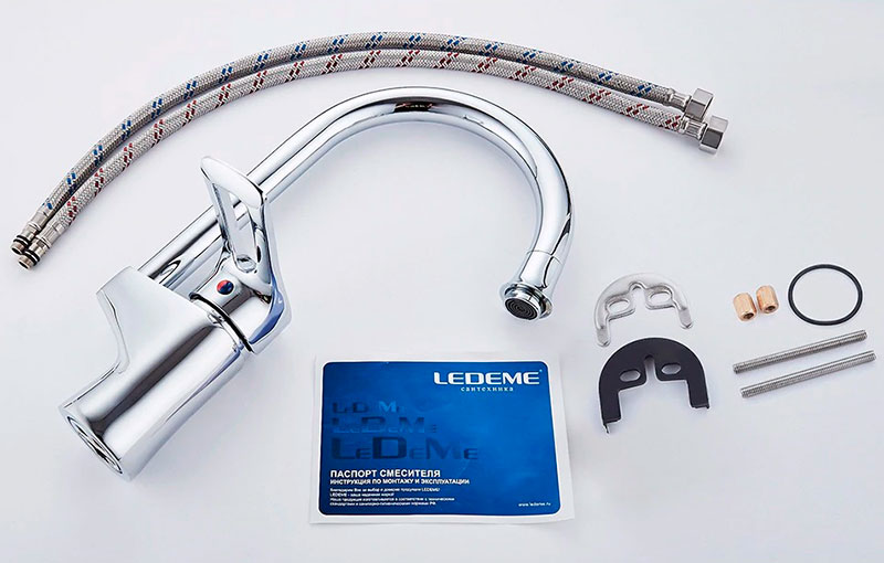 СМЕСИТЕЛЬ ДЛЯ КУХНИ LEDEME L4025 ВЫСОКИЙ