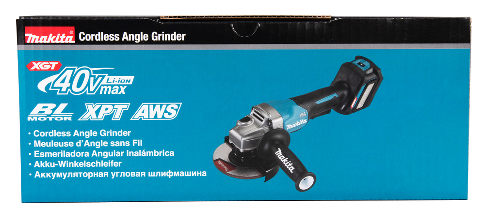 Угловая шлифмашина аккумуляторная с регулировкой оборотов Makita GA029GZ XGT BL 40В, 125 мм, 3000-8500 об/мин, без акб и ЗУ