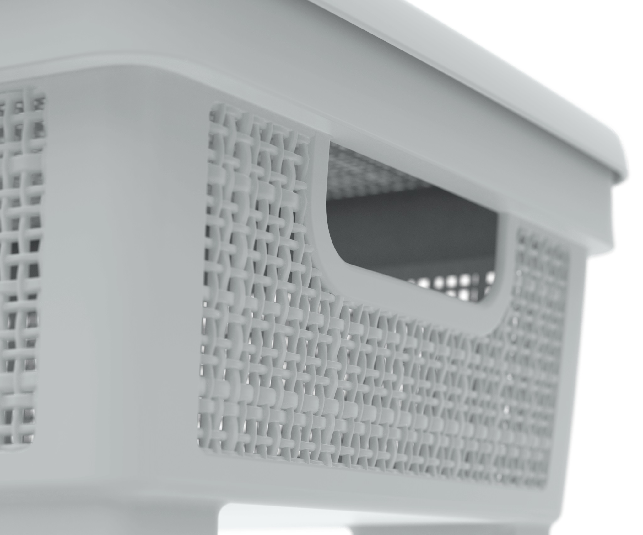 Плетёная корзина для хранения с крышкой «Лён» 11 л (400х284х137 мм) серый