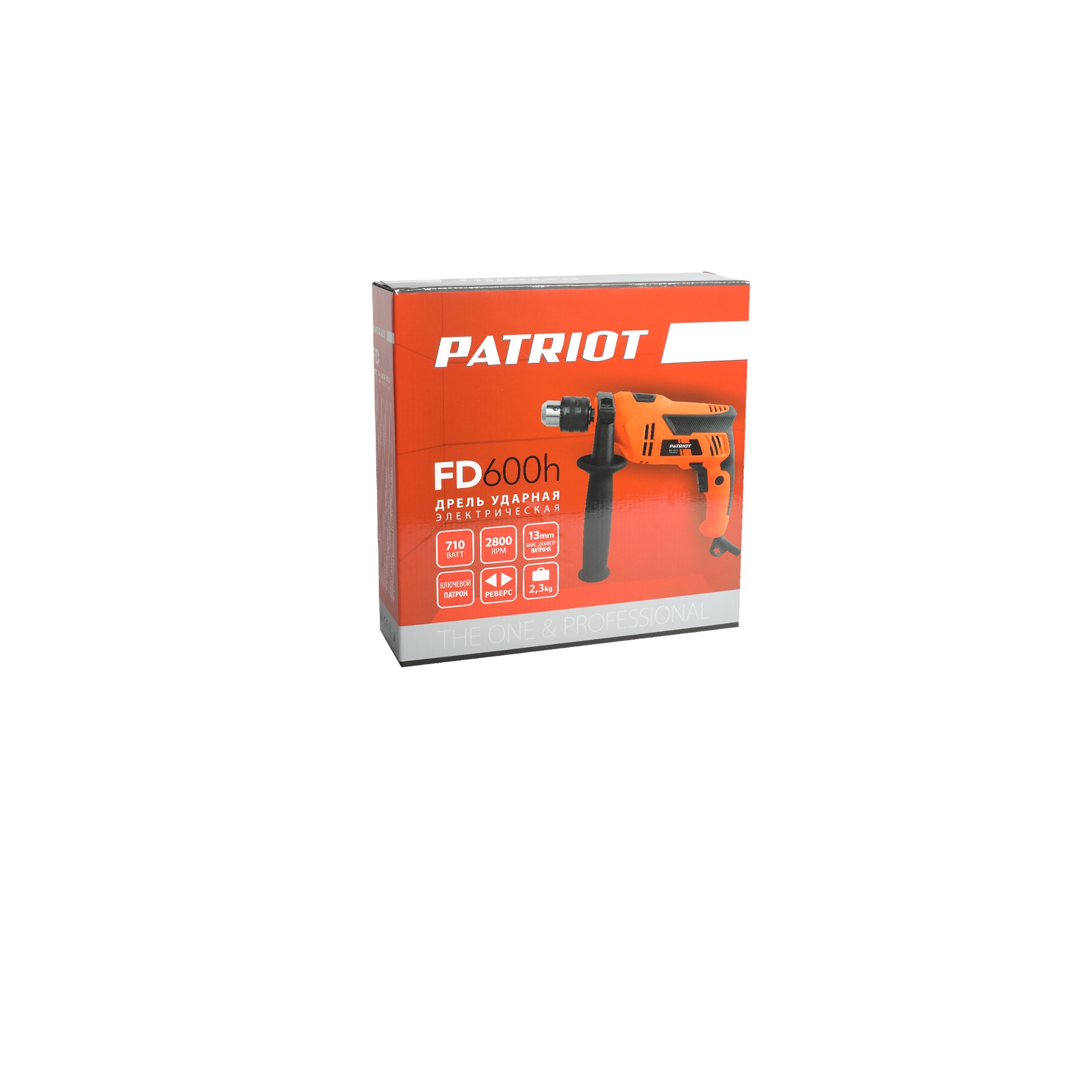 Дрель электрическая ударная PATRIOT FD 600h, 710 Вт, 0-2800 об/мин, 44800 уд/мин