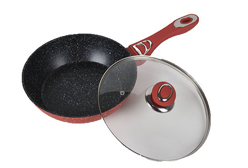 Сковорода 24 см BEKKER глубокая с крышкой