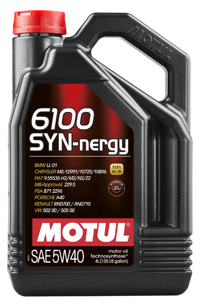 107978 Моторное масло MOTUL 6100 SYN-NERGY 5W40 (4 л.)
