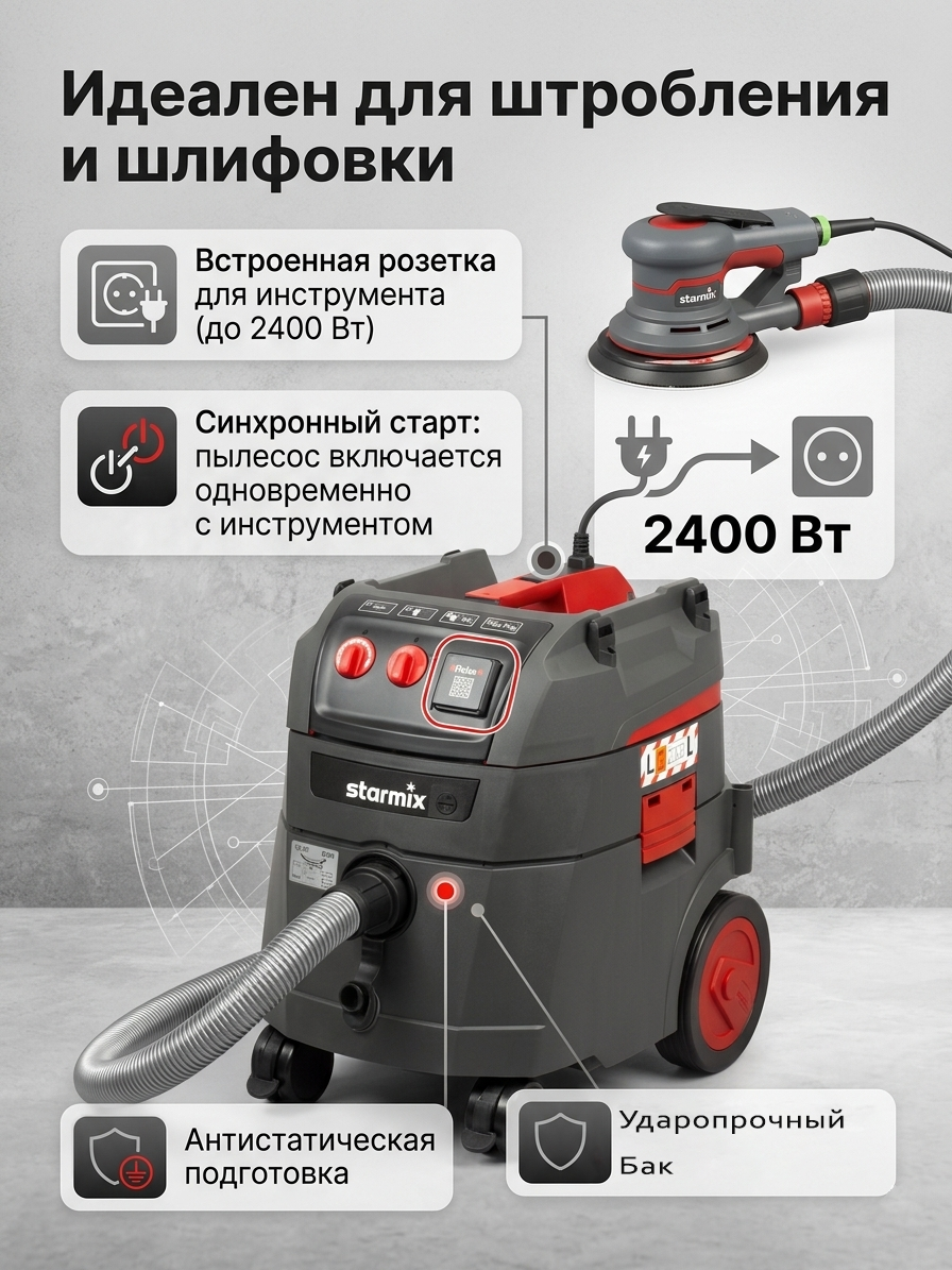 Пылесос промышленный Starmix iPulse L-1635 Top