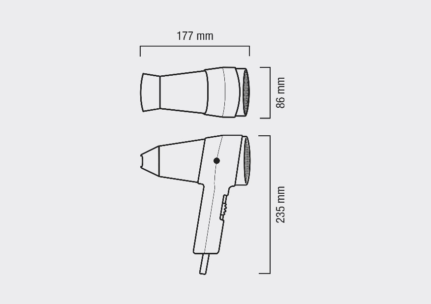 Портативный фен Valera Action 1200 Push 542.05