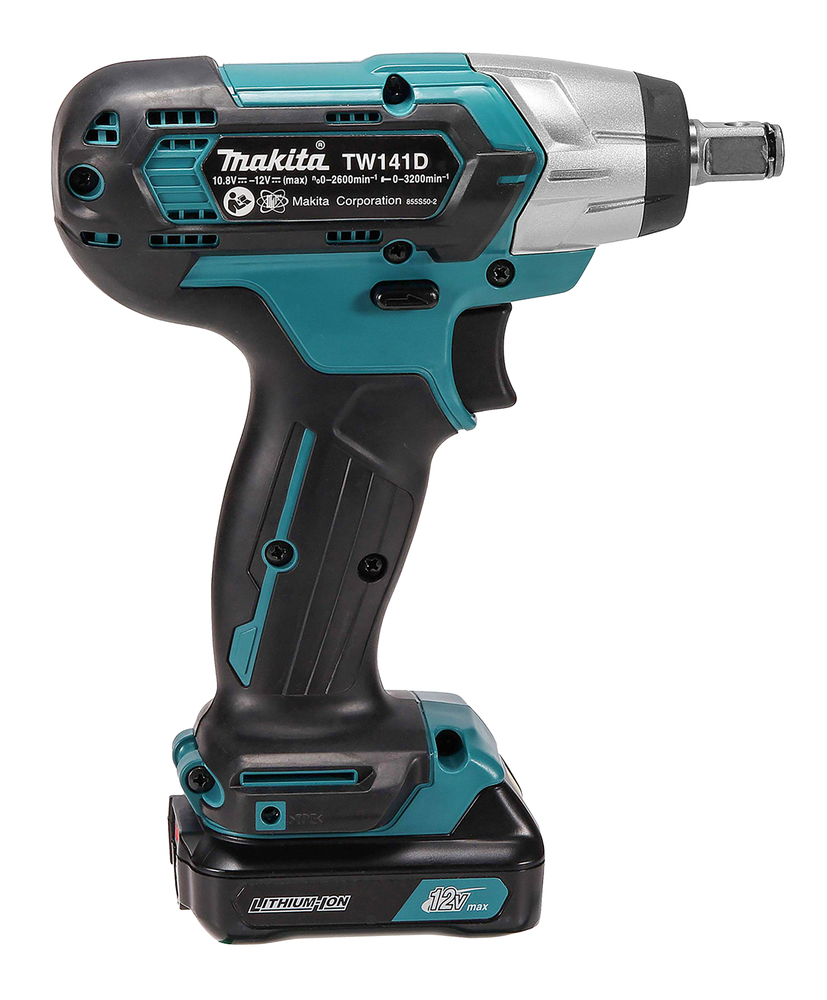 Гайковерт ударный аккумуляторный Makita TW141DZ CXT 12В, 1/2\", 145 Нм, 0 – 2600 об/мин, без акб и ЗУ