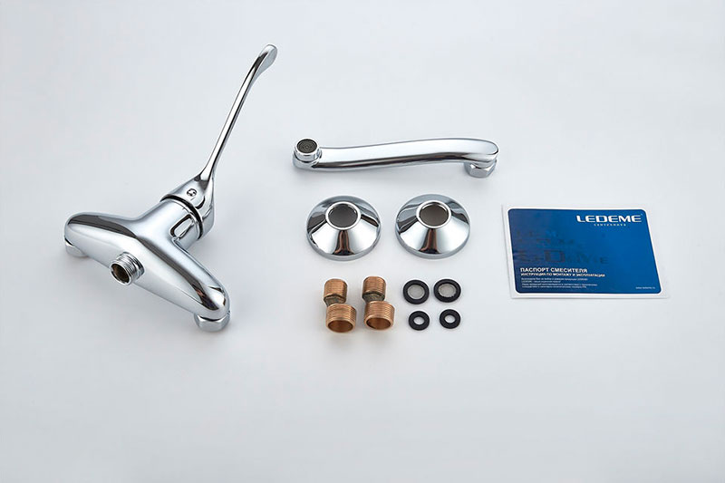 СМЕСИТЕЛЬ ДЛЯ МОЙКИ LEDEME L4679 ХИРУРГИЧЕСКИЙ НАСТЕННЫЙ