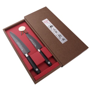 Подарочный набор Satake Hammer Titanium из 2 ножей (805-742,711) в картонной подарочной коробке
