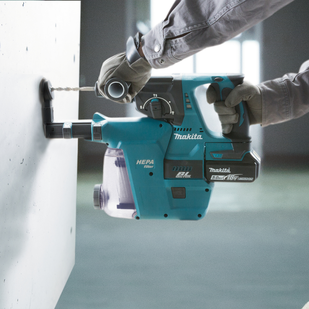 Перфоратор аккумуляторный Makita DHR242RT LXT 18В, 1х5.0 Ач, 24 мм, 2,0 Дж, SDS-PLUS